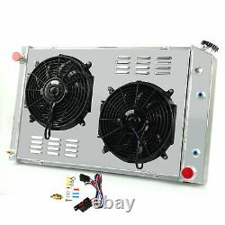 3 Row Aluminum Radiator Shroud Fan For 1973-1987 CHEVY C10 C20 C30 TRUCK 73-91