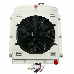 3 Row Aluminum Radiator Shroud Fan fit 1947-1954 Chevy 3100 3600 3800 3900 Truck