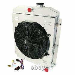 3 Row Aluminum Radiator Shroud Fan fit 1947-1954 Chevy 3100 3600 3800 3900 Truck