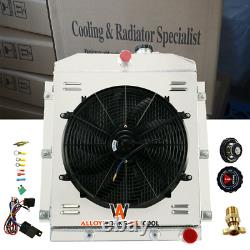 3 Row Radiator+Shroud Fan For 1947-1954 48 Chevy 3100 3600 3800 C/K Pickup Truck