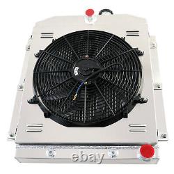 3 Row Radiator+Shroud Fan For 1947-1954 48 Chevy 3100 3600 3800 C/K Pickup Truck