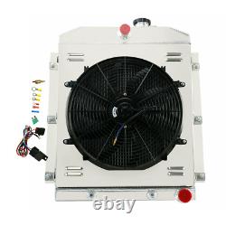 3 Row Radiator+Shroud Fan For 1947-1954 48 Chevy 3100 3600 3800 C/K Pickup Truck