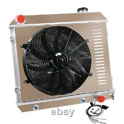 3 Row Radiator+Shroud Fan+Relay Fit 63-66 Chevy C/K 10 20 30 C10 C20 Truck GMC