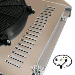 3 Row Radiator+Shroud Fan+Relay Fit 63-66 Chevy C/K 10 20 30 C10 C20 Truck GMC