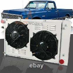 3 Row Radiator+shroud Fan For 1967-72 Chevy C/k C10 C20 Gmc C1500 Blazer Truck