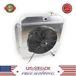 3 Rows Radiator+Shroud+Fan For 55-59 Chevy GMC C/K 100 150 TRUCK PICKUP l6/V8