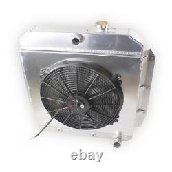 3 Rows Radiator+Shroud+Fan For 55-59 Chevy GMC C/K 100 150 TRUCK PICKUP l6/V8