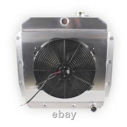 3 Rows Radiator+Shroud+Fan For 55-59 Chevy GMC C/K 100 150 TRUCK PICKUP l6/V8