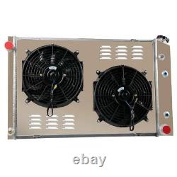 3 Rows Radiator&Shroud&Fans For 1973-1991 Chevy GMC C/K C10 C20 C30 Pickup Truck