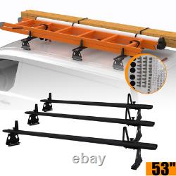 3 bar 53 Truck Cap Topper Aluminum Ladder Roof Rack Black for universal Truck