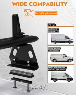 3 bar 63 universal Truck Cap Topper Rack Aluminum Ladder Roof Rack Black 750LBS