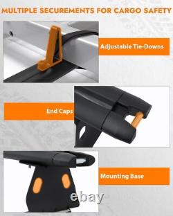 3 bar 63 universal Truck Cap Topper Rack Aluminum Ladder Roof Rack Black 750LBS