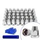 40pcs Lug Nut Covers 33mm Flat Top Thread-on Nut Covers For Semi Trucks 40 Pcs