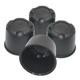 4pack 4.90in Trailer Center Caps Fit 4.90'' Bore For Suv, Truck And Rv Black