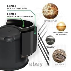 4Pack 4.90in Trailer Center Caps Fit 4.90'' Bore for SUV, Truck and RV Black