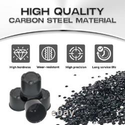 4Pack 4.90in Trailer Center Caps Fit 4.90'' Bore for SUV, Truck and RV Black