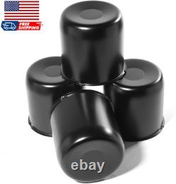 4Pcs 4.88 Push through Wheel Center Caps Stainless Trailer Hub Cap for Truck