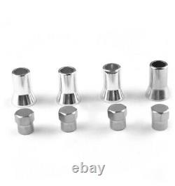 4X TR413 Tire Valve Stem Cap With Sleeve Cover Chrome Car And Truck
