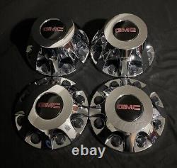 (4) 2011-2023 Gmc Sierra 3500 Hd Dually Hub Center Wheel Caps Chrome Oem Drw