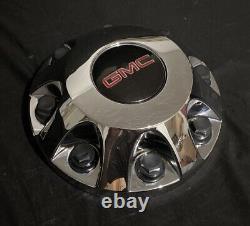(4) 2011-2023 Gmc Sierra 3500 Hd Dually Hub Center Wheel Caps Chrome Oem Drw