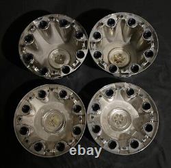(4) 2011-2023 Gmc Sierra 3500 Hd Dually Hub Center Wheel Caps Chrome Oem Drw