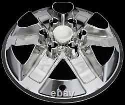 4 CHROME 2007-14 GMC SIERRA YUKON 17 Alloy Wheel Skins Hub Caps Full Rim Covers