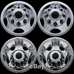 4 Chrome 2011-2019 Silverado 3500 17 Dually Wheel Simulators Dual Rim Liners