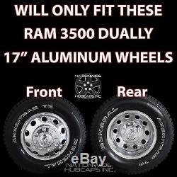 4 New 2011-2018 RAM 3500 17 Dually Alcoa Wheel Center Hub Caps Dual Rim Covers