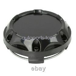 4 Pcs Black 64mm Dia 4 Clips Car Wheel Tyre Center Rim Hub Caps US Seller