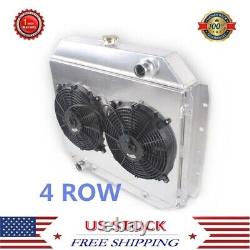 4 ROWS Radiator+Shroud+Fans FIT 1966-79 Ford F100 F150 F250 F350 Bronco Truck