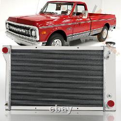 4 Row Aluminum Radiator For 1967-1972 Chevy C/k Series Truck C10 C20 C30 K10 K20