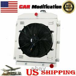 4 Row Aluminum Radiator+Shroud Fan For 1947-1954 Chevy 3100/3600/3800/3900 Truck