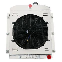 4 Row Aluminum Radiator+Shroud Fan For 1947-1954 Chevy 3100/3600/3800/3900 Truck