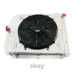 4 Row Aluminum Radiator+Shroud Fan For 1947-1954 Chevy 3100/3600/3800/3900 Truck