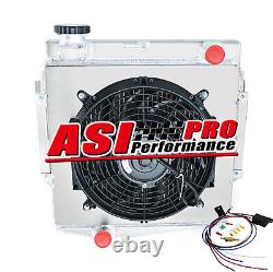 4 Row Aluminum Radiator+Shroud+ Fan For 1969-1970 Datsun 2000 Truck 2.0L l4