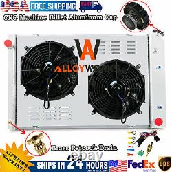 4 Row Aluminum Radiator Shroud Fan For 73-87 Chevy C/K C10 C20 C30 K10 K30 Truck