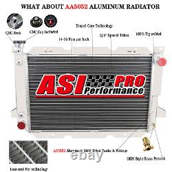 4 Row Aluminum Radiator fits 1985-97 Ford Bronco Trucks F-150 F-250 F-350 V8