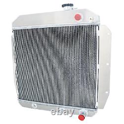 4 Row RADIATOR+SHROUD FAN For 1955-1959 CHEVROLET TRUCK PICKUP ENGINE LS SWAP