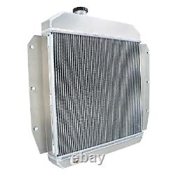 4 Row RADIATOR+SHROUD FAN For 1955-1959 CHEVROLET TRUCK PICKUP ENGINE LS SWAP