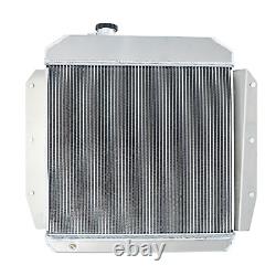 4 Row RADIATOR+SHROUD FAN For 1955-1959 CHEVROLET TRUCK PICKUP ENGINE LS SWAP