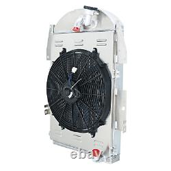 4 Row RADIATOR&SHROUD Fan Fits 1934-1936 CHEVROLET P/U SERIES TRUCK 3.4L V8