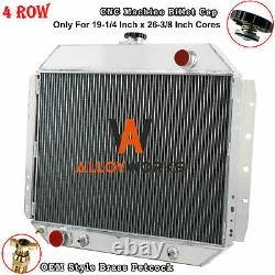 4 Row Radiator For 1966-1979 Ford F-100 F-150 F-250 F-350 Bronco Truck V8 Gas