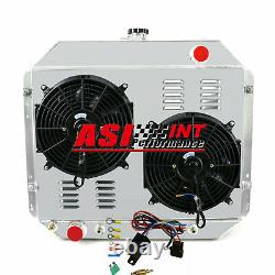 4 Row Radiator+Shroud Fan For 1966-79 67 Ford F-100 F-150 F250 F350 Bronco Truck