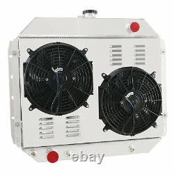 4 Row Radiator+Shroud Fan For 1966-79 67 Ford F-100 F-150 F250 F350 Bronco Truck