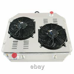 4 Row Radiator+Shroud Fan For 1966-79 67 Ford F-100 F-150 F250 F350 Bronco Truck