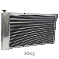 4 Row Radiator+Shroud Fan For 1967-1972 1968 GMC Chevy C/K 10,20 30 Pickup Truck