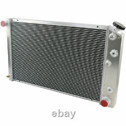 4 Row Radiator+Shroud Fan For 1967-1972 1968 GMC Chevy C/K 10,20 30 Pickup Truck