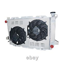 4 Row Radiator Shroud Fan For 1985-1997 Ford Bronco F-150 F-250 F350 Truck 4.9L