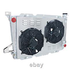 4 Row Radiator Shroud Fan For 1985-1997 Ford Bronco F-150 F-250 F350 Truck 4.9L