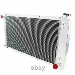 4 Row Radiator Shroud Fan For Chevy C/K C10 C20 Suburban Truck Pickup 1967-1972